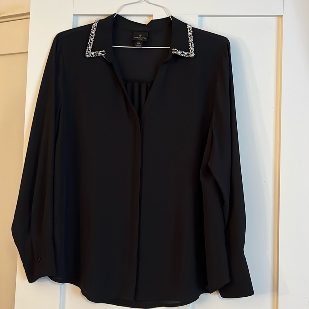 Worthington PXL Black Crepe Blouse